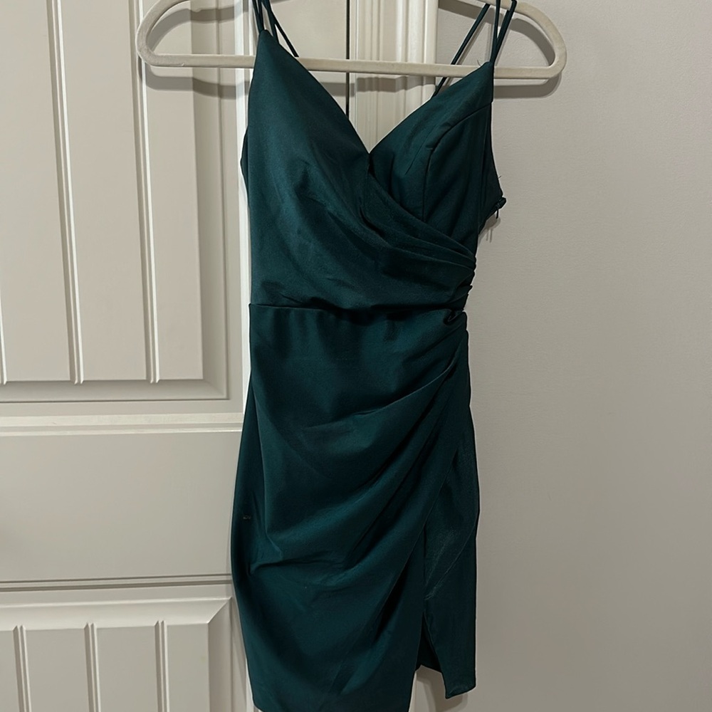Emerald green semi formal size 0 dress